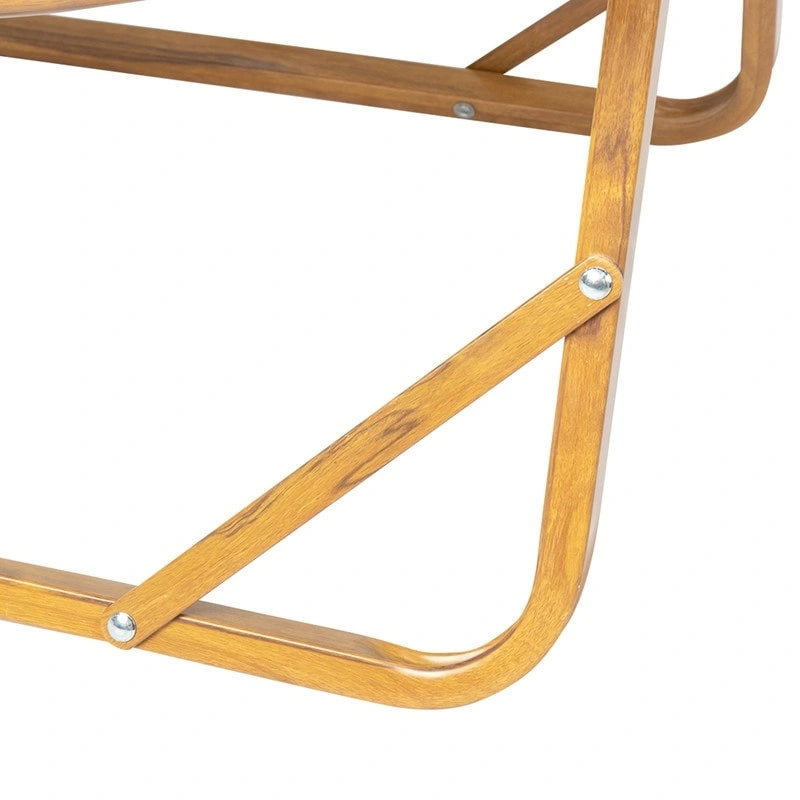 Chaise de camping en aluminium à cadre unique avec revêtement en spray imitation bois