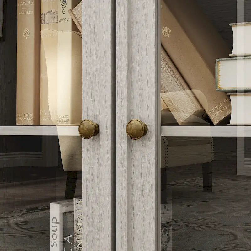Meuble TV avec portes vitrées pour salons modernes - Meuble de divertissement - 126x70.9