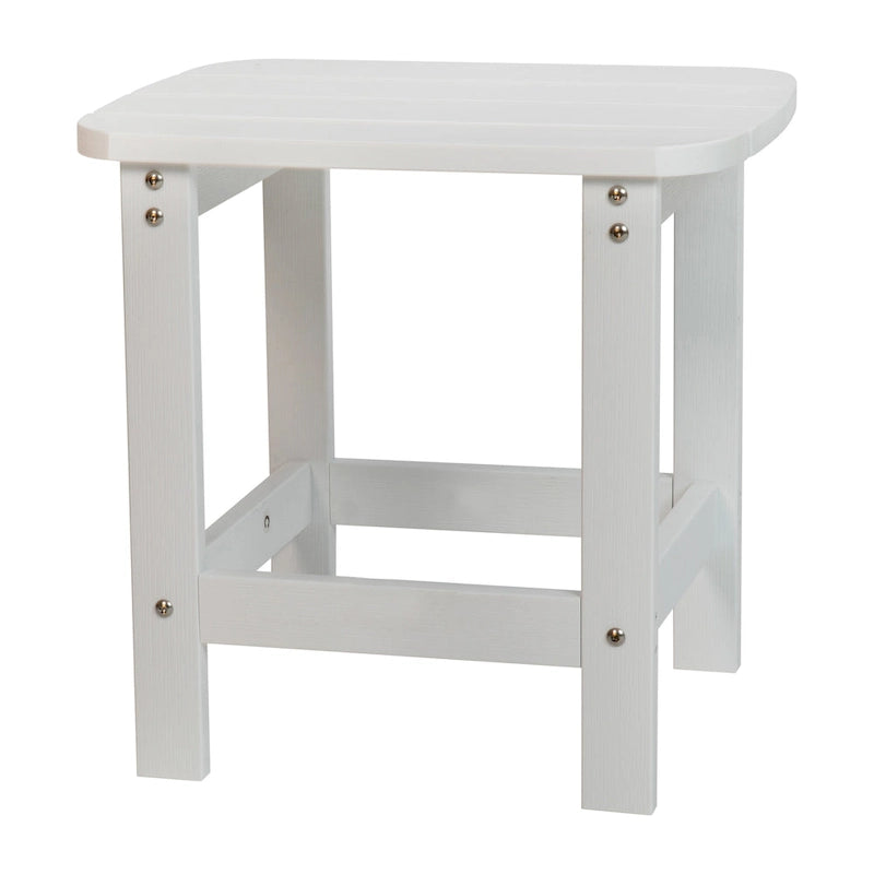 Ensemble de 2 chaises berçantes Adirondack en résine avec 1 table d'appoint