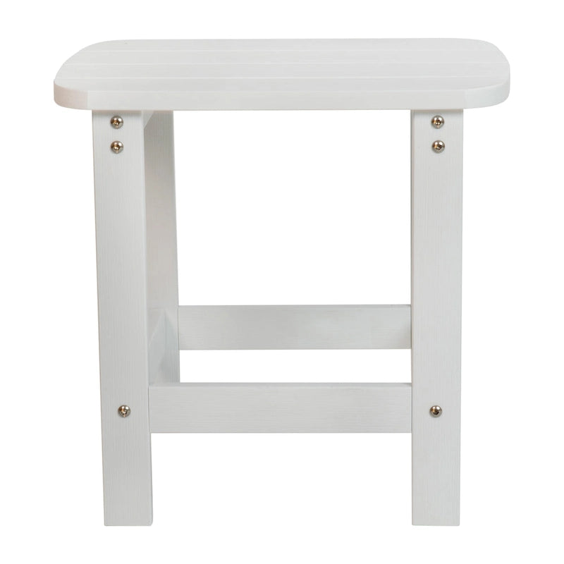 Ensemble de 2 chaises berçantes Adirondack en résine avec 1 table d'appoint