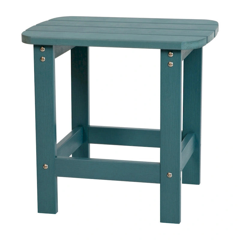 Ensemble de 2 chaises berçantes Adirondack en résine avec 1 table d'appoint