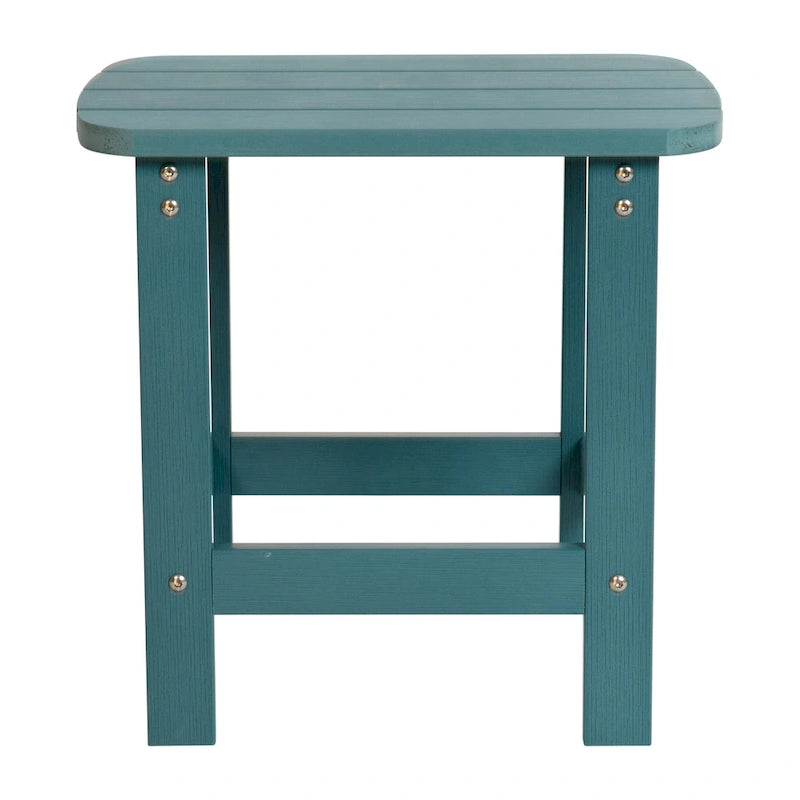 Ensemble de 2 chaises berçantes Adirondack en résine avec 1 table d'appoint