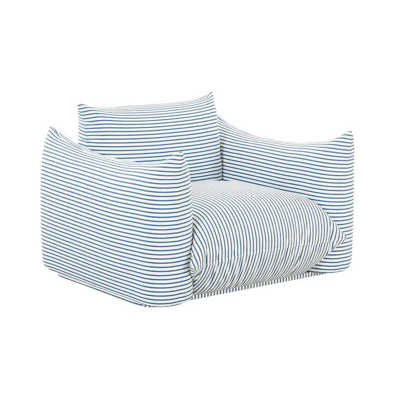 Fauteuil d'extérieur rayé Saint Tropez en tissu rembourré