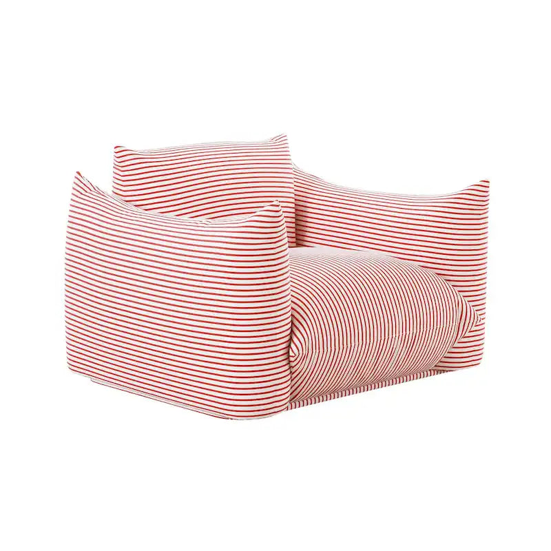 Fauteuil d'extérieur rayé Saint Tropez en tissu rembourré