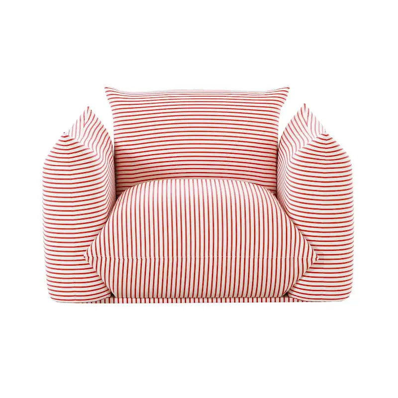 Fauteuil d'extérieur rayé Saint Tropez en tissu rembourré