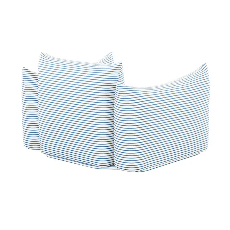 Fauteuil d'extérieur rayé Saint Tropez en tissu rembourré