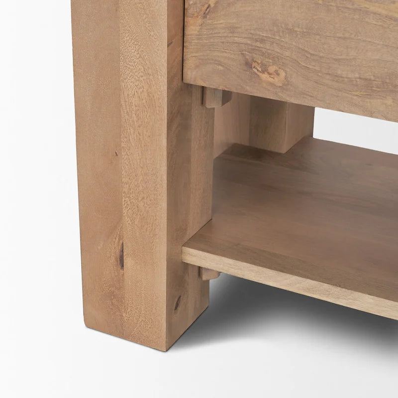 Meuble TV Beth en bois clair – 70,0L x 20,0l x 24,0H