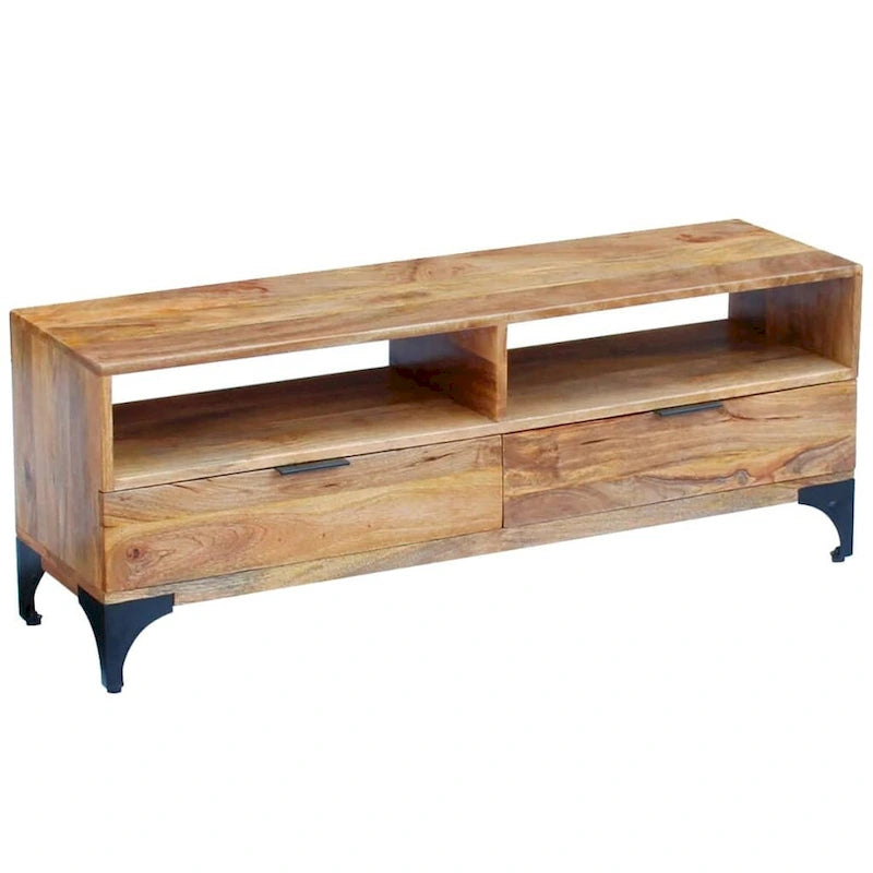 Meuble TV vidaXL en bois de manguier 120x35x45 cm