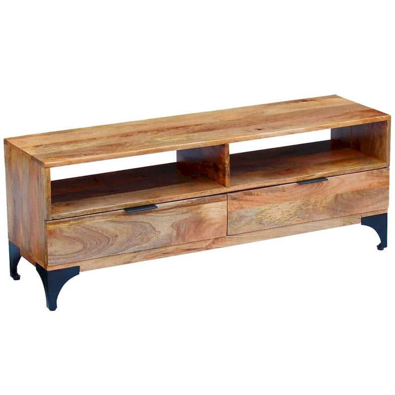 Meuble TV vidaXL en bois de manguier 120x35x45 cm