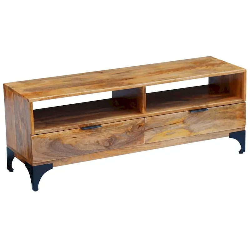 Meuble TV vidaXL en bois de manguier 120x35x45 cm
