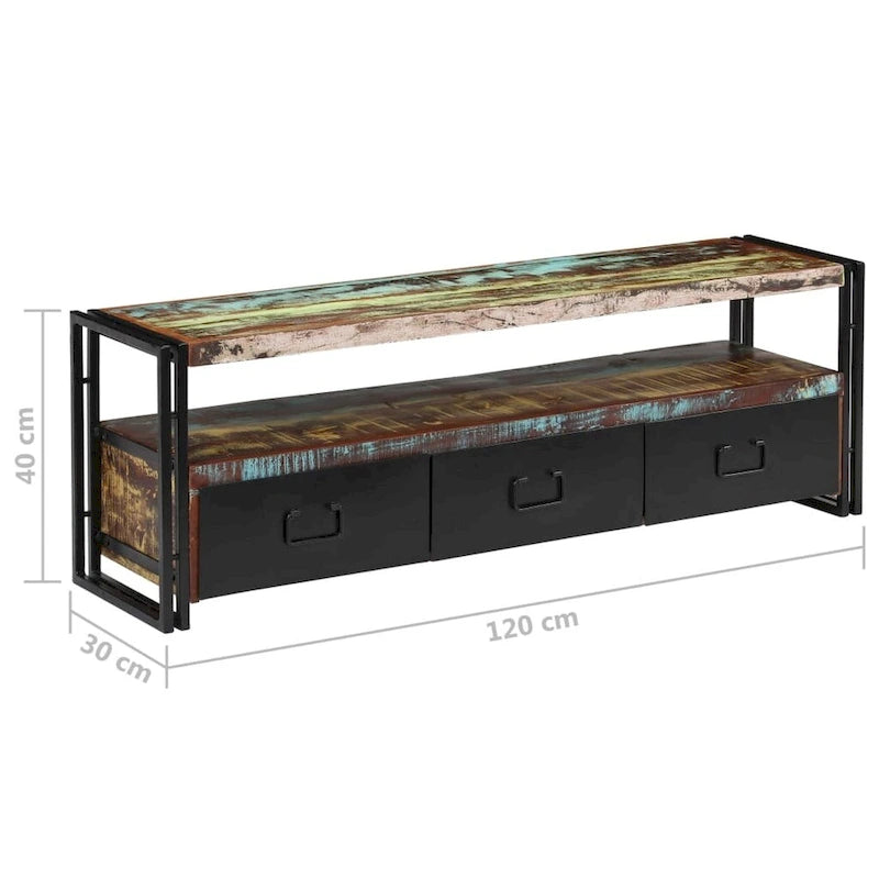 vidaXL Meuble TV, Console TV, Meuble d'appoint, Meuble multimédia, Buffet - 120 x 30 x 40 cm
