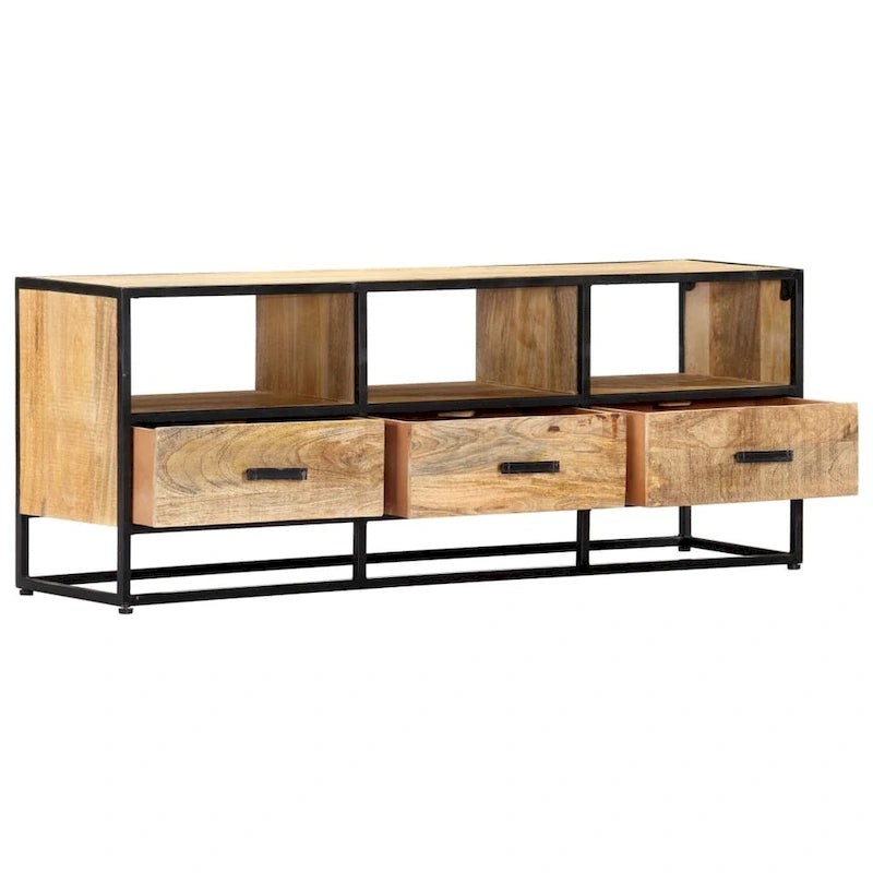 Meuble TV vidaXL 120x30x45 cm Bois de manguier massif