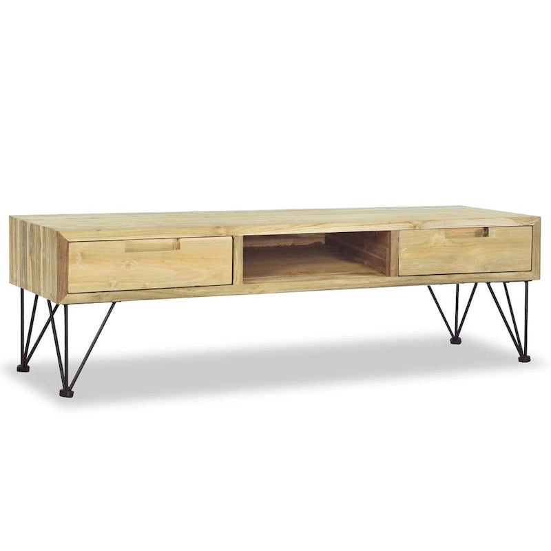 vidaXL Meuble TV 120x35x35 cm Bois de teck massif