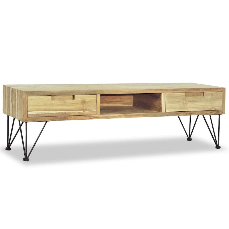 vidaXL Meuble TV 120x35x35 cm Bois de teck massif