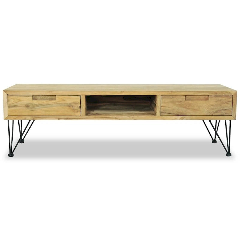 vidaXL Meuble TV 120x35x35 cm Bois de teck massif