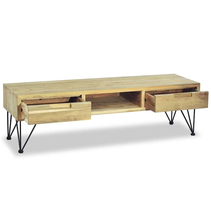 vidaXL Meuble TV 120x35x35 cm Bois de teck massif