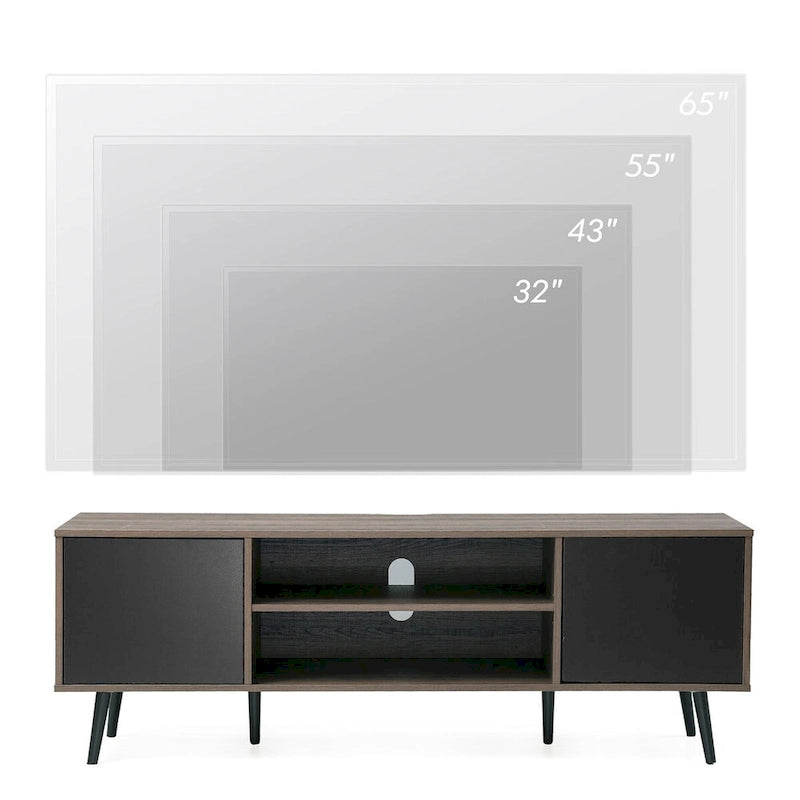 Meuble TV Mid-Century Modern pour téléviseurs de 32 à 65 pouces - 42 pouces
