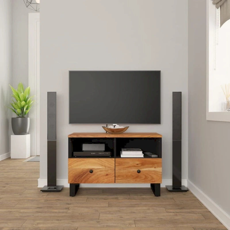vidaXL Meuble TV 70x33x46 cm Bois de manguier massif