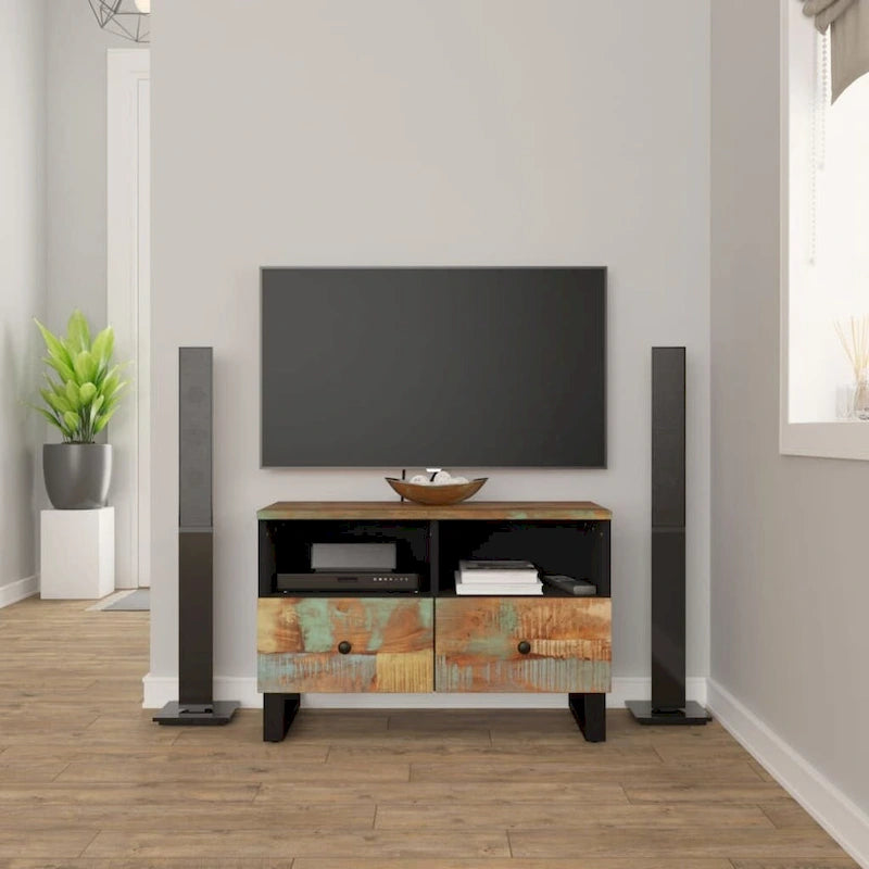 vidaXL Meuble TV 70x33x46 cm Bois de manguier massif