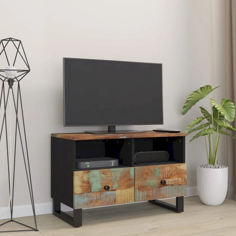 vidaXL Meuble TV 70x33x46 cm Bois de manguier massif