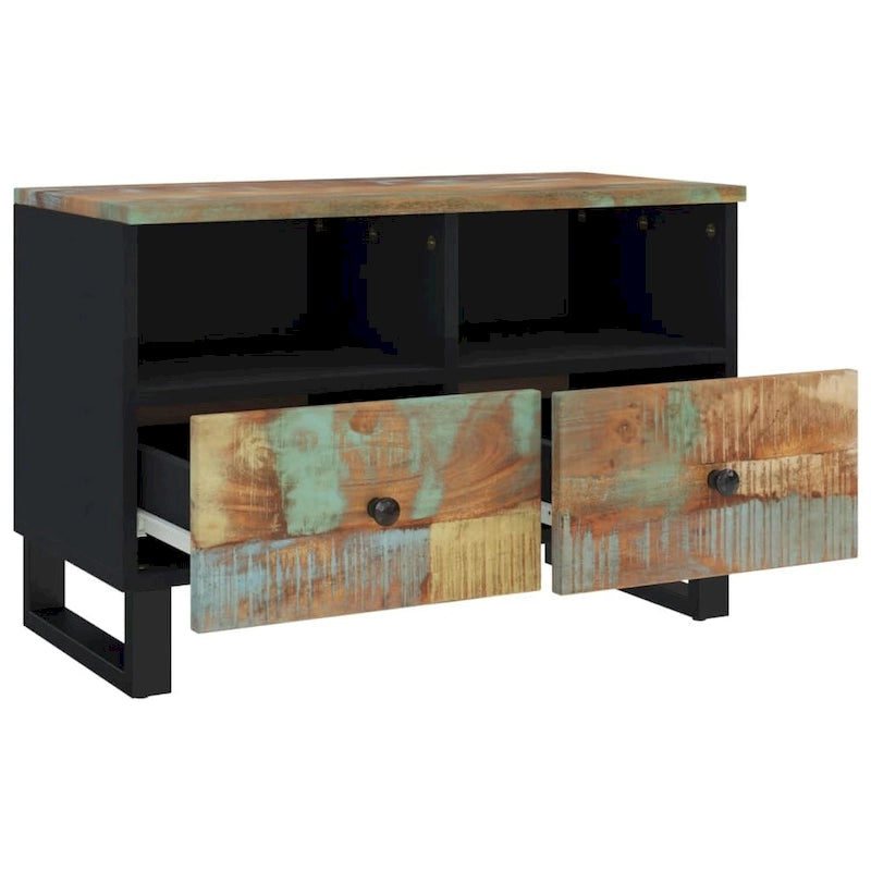 vidaXL Meuble TV 70x33x46 cm Bois de manguier massif