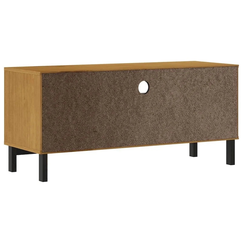 vidaXL Meuble TV FLAM 110x40x50 cm Pin massif - 110 x 40 x 50