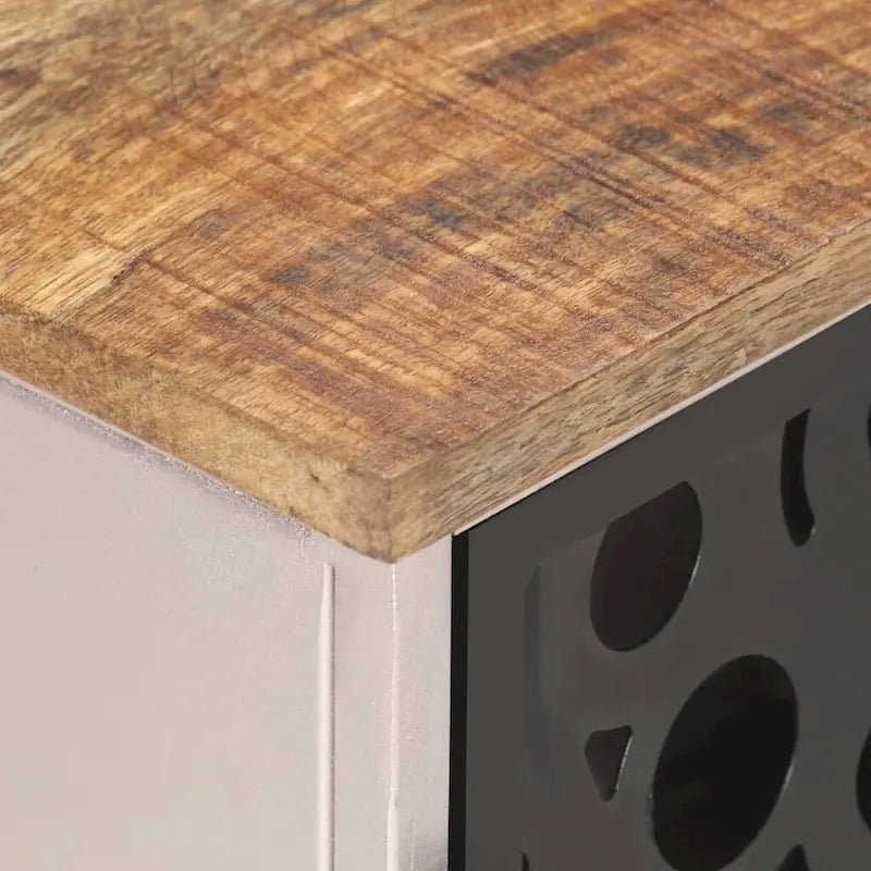 Meuble TV vidaXL 120x30x40 cm Bois de manguier brut