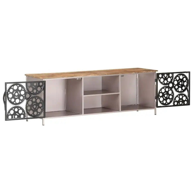 Meuble TV vidaXL 120x30x40 cm Bois de manguier brut