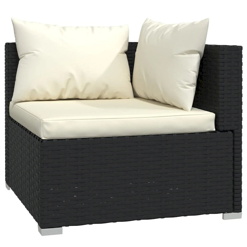 vidaXL Salon de jardin modulaire d'extérieur avec table en rotin synthétique
