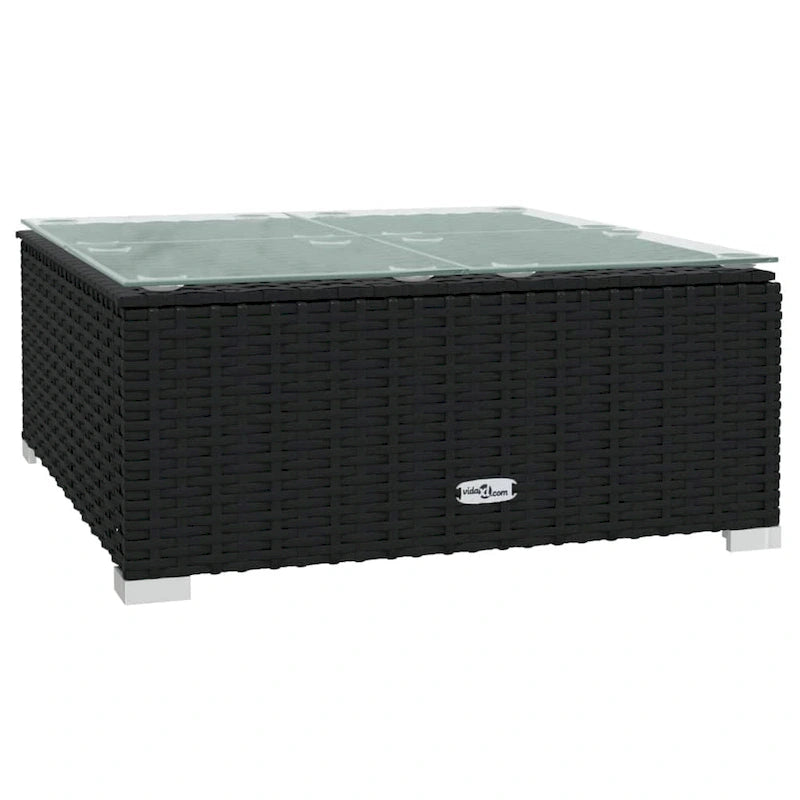 vidaXL Salon de jardin modulaire d'extérieur avec table en rotin synthétique