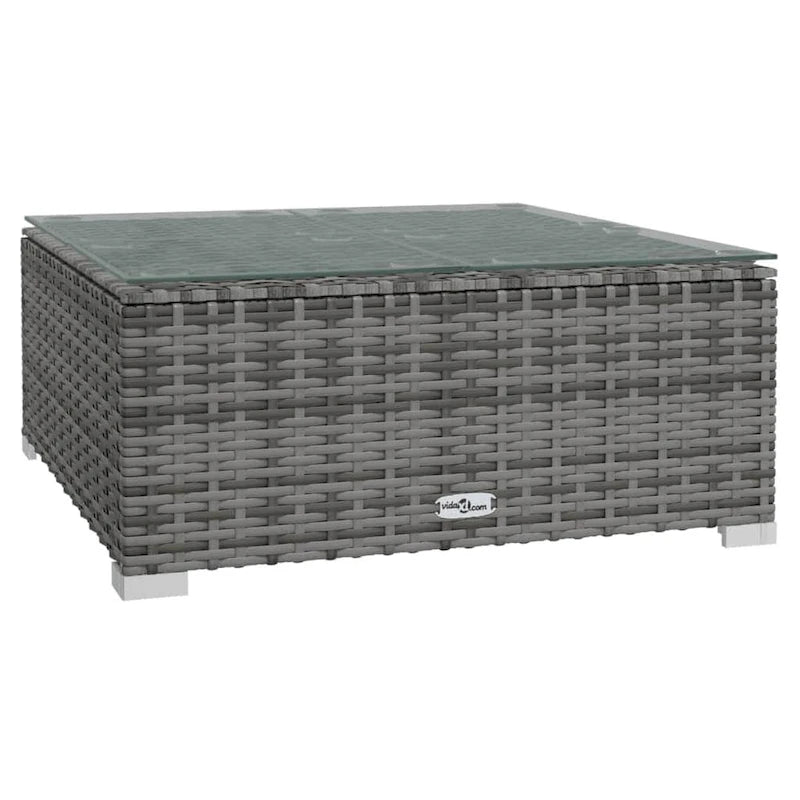 vidaXL Salon de jardin modulaire d'extérieur avec table en rotin synthétique