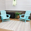 Lot de 2 chaises Adirondack Sunnydaze tout temps avec porte-gobelet