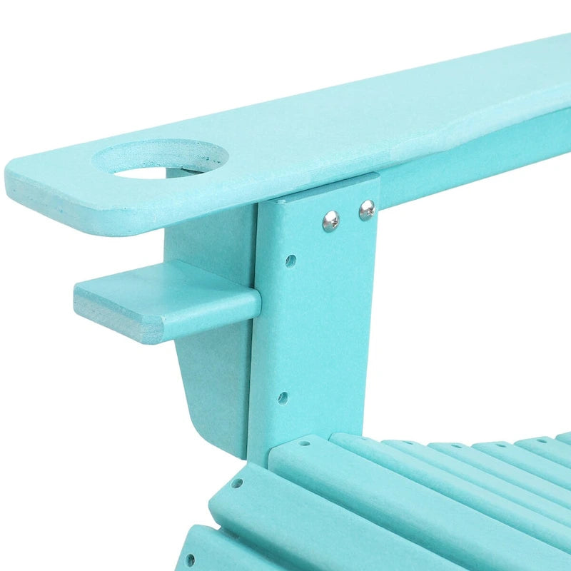 Lot de 2 chaises Adirondack Sunnydaze tout temps avec porte-gobelet