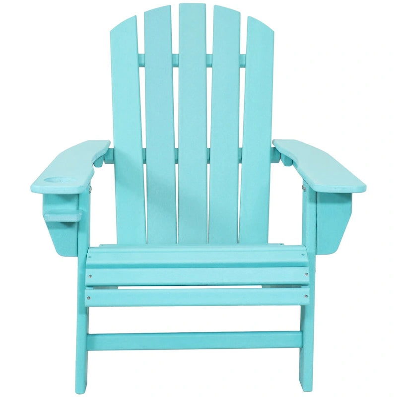 Lot de 2 chaises Adirondack Sunnydaze tout temps avec porte-gobelet