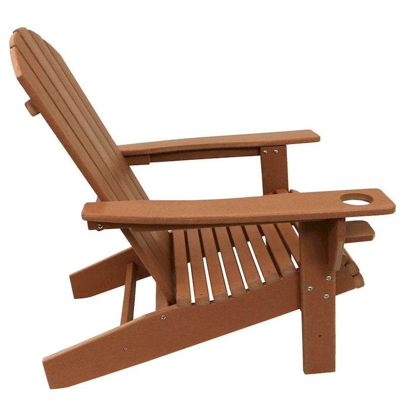 Lot de 2 chaises Adirondack Sunnydaze tout temps avec porte-gobelet