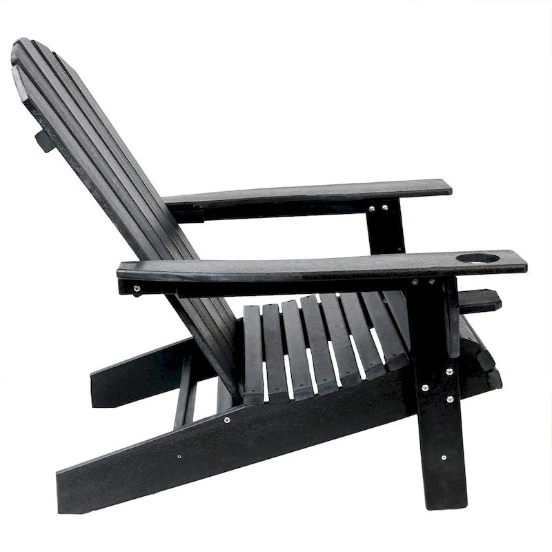 Lot de 2 chaises Adirondack Sunnydaze tout temps avec porte-gobelet