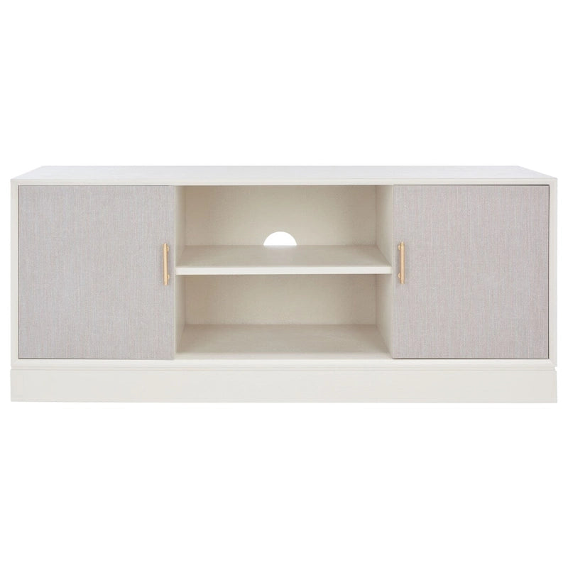 Meuble TV 2 portes 1 étagère Safavieh Burghilde - 47 L x 16 P x 20 H - 47Lx16Px20H