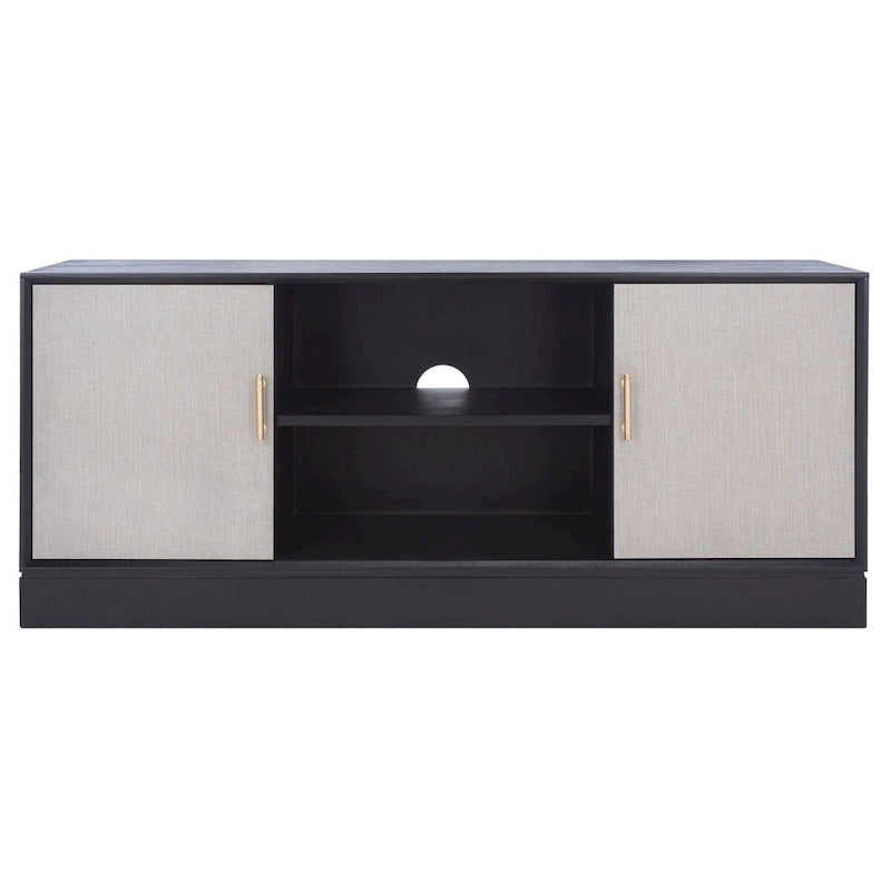 Meuble TV 2 portes 1 étagère Safavieh Burghilde - 47 L x 16 P x 20 H - 47Lx16Px20H