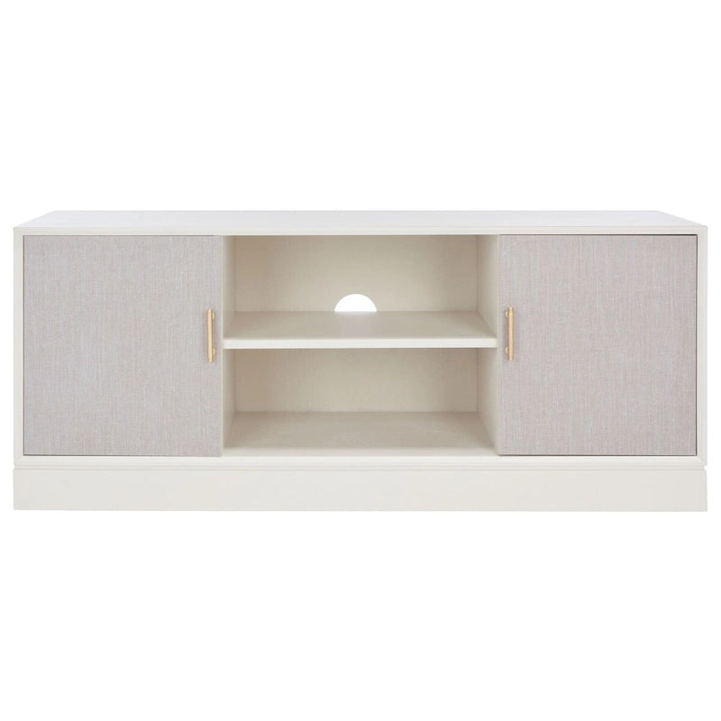 Meuble TV 2 portes 1 étagère Safavieh Burghilde - 47 L x 16 P x 20 H - 47Lx16Px20H