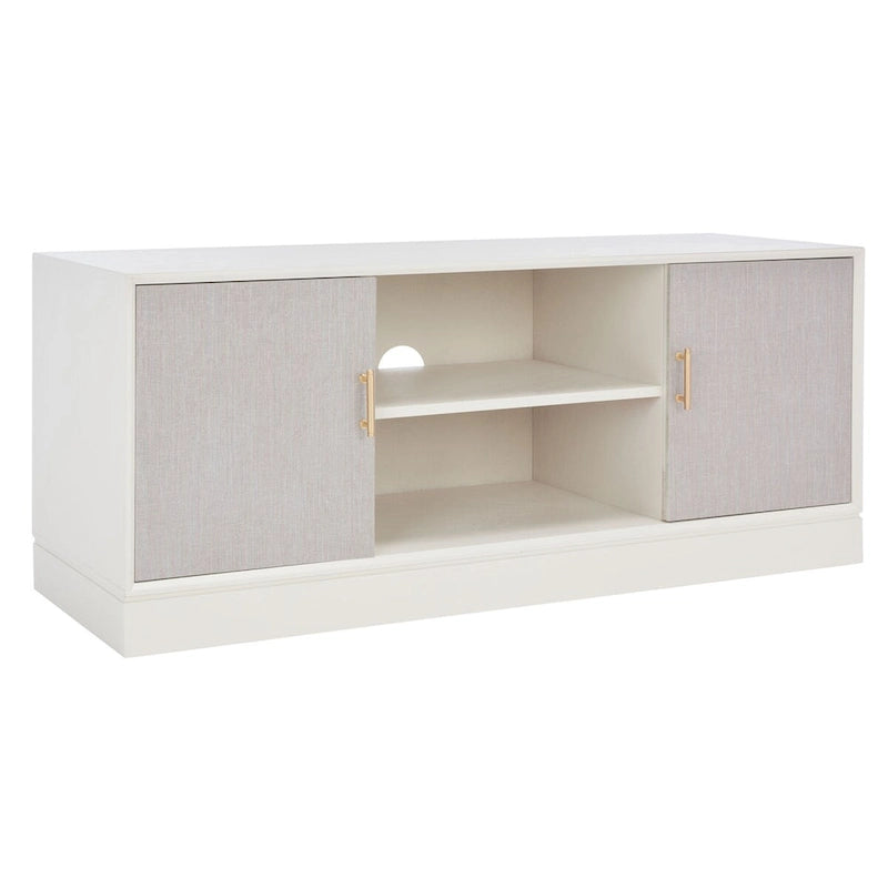 Meuble TV 2 portes 1 étagère Safavieh Burghilde - 47 L x 16 P x 20 H - 47Lx16Px20H