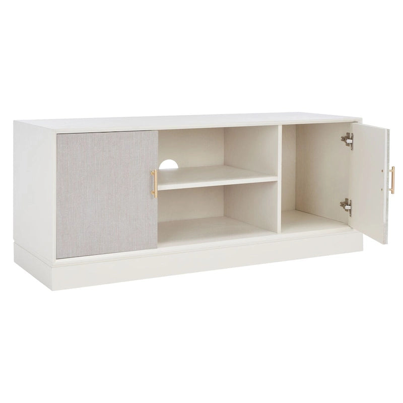 Meuble TV 2 portes 1 étagère Safavieh Burghilde - 47 L x 16 P x 20 H - 47Lx16Px20H