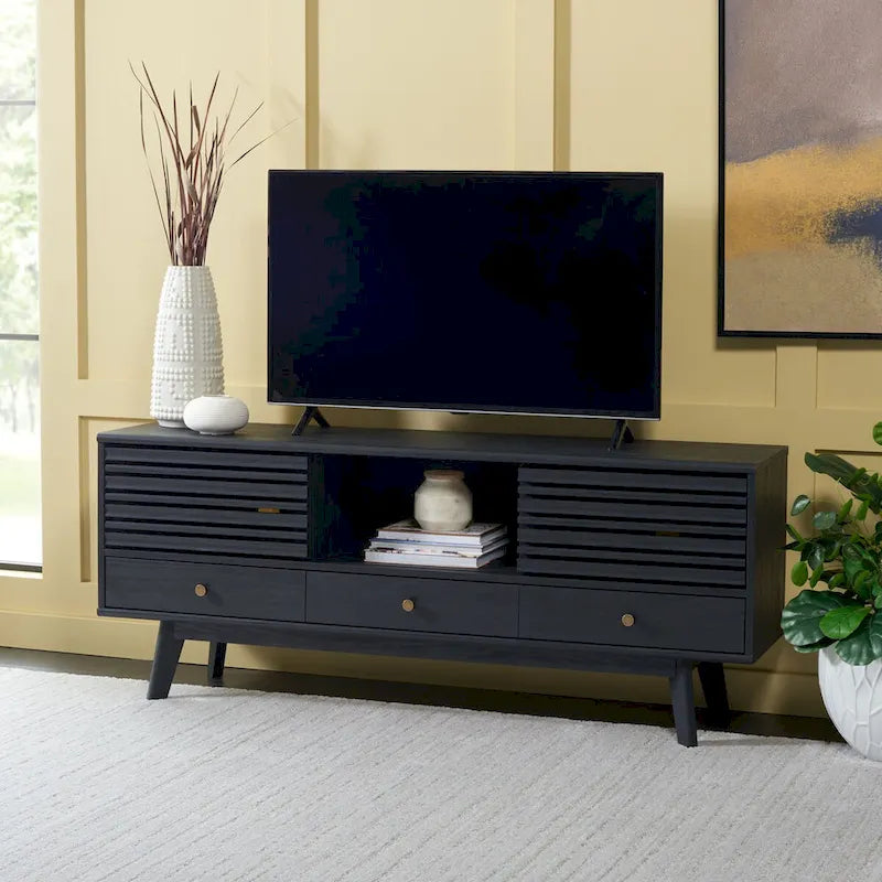Meuble TV média à 3 tiroirs Safavieh Ciera (pour téléviseur à écran plat de 65 pouces) - 58,7 po x 15,2 po x 23,9 po - 59Wx15Px24H