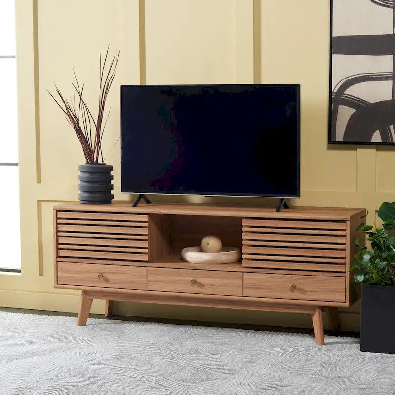 Meuble TV média à 3 tiroirs Safavieh Ciera (pour téléviseur à écran plat de 65 pouces) - 58,7 po x 15,2 po x 23,9 po - 59Wx15Px24H