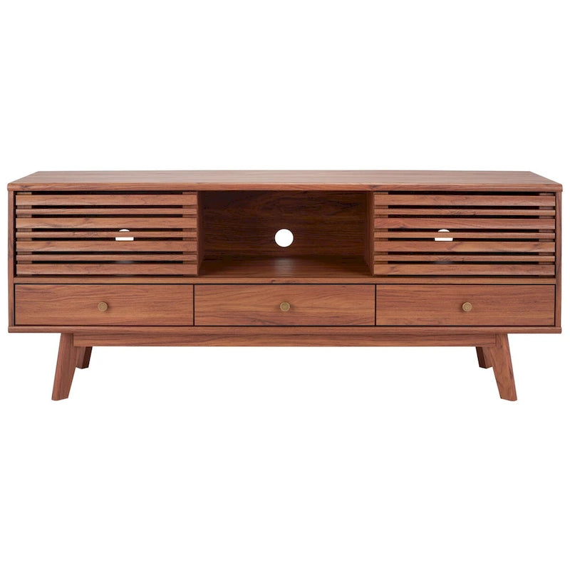 Meuble TV média à 3 tiroirs Safavieh Ciera (pour téléviseur à écran plat de 65 pouces) - 58,7 po x 15,2 po x 23,9 po - 59Wx15Px24H