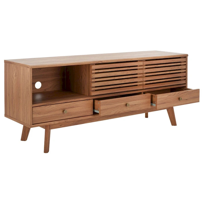 Meuble TV média à 3 tiroirs Safavieh Ciera (pour téléviseur à écran plat de 65 pouces) - 58,7 po x 15,2 po x 23,9 po - 59Wx15Px24H