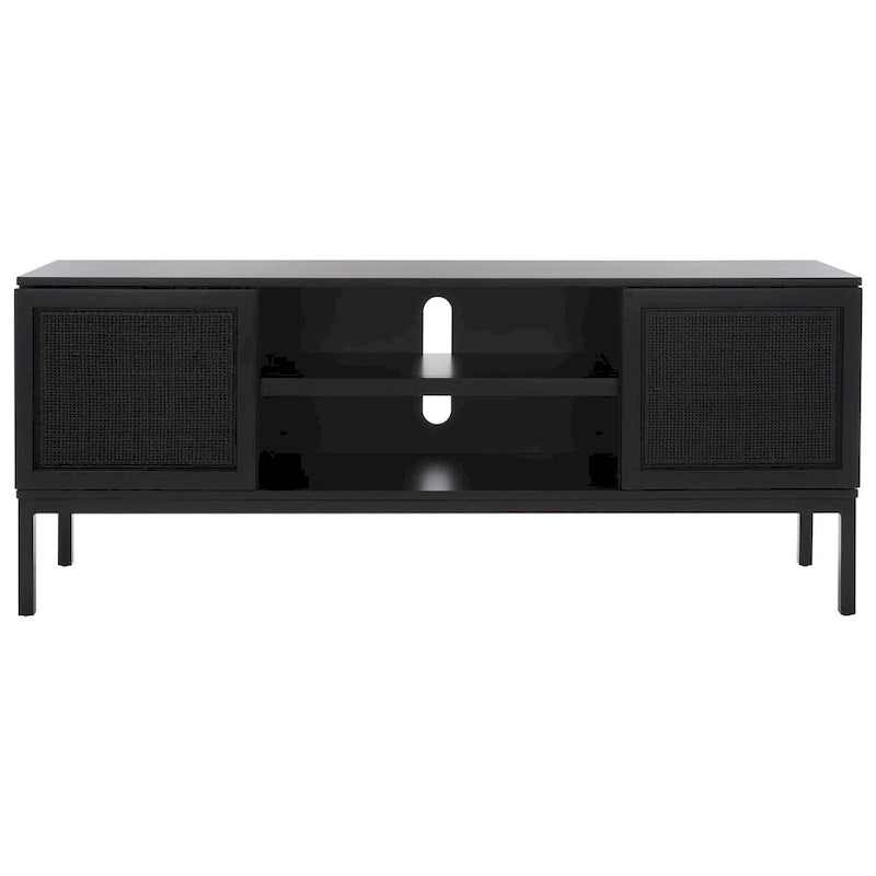 Meuble TV Safavieh Cristen à 1 étagère en rotin – 54 L x 15 P x 22 H po – 54Lx15Px22H