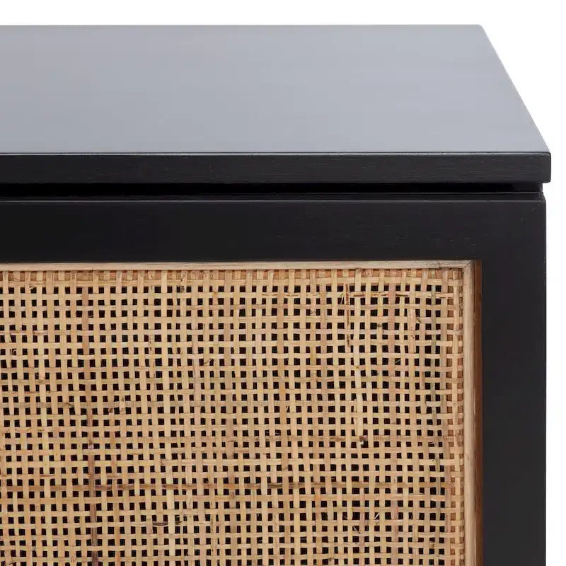 Meuble TV Safavieh Cristen à 1 étagère en rotin – 54 L x 15 P x 22 H po – 54Lx15Px22H