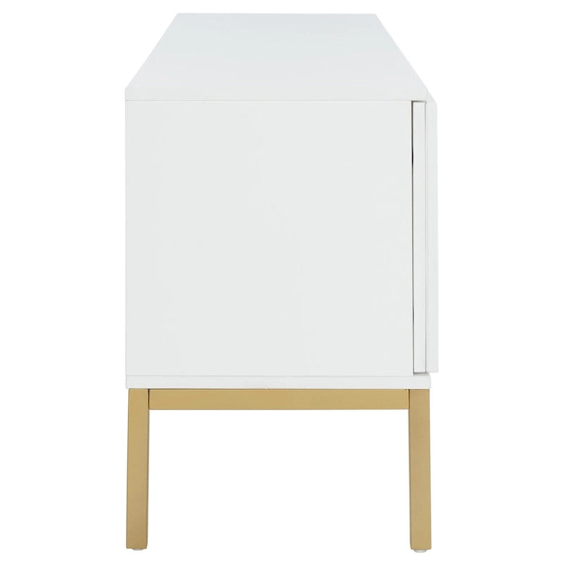 Meuble TV Safavieh Cristen à 1 étagère en rotin – 54 L x 15 P x 22 H po – 54Lx15Px22H