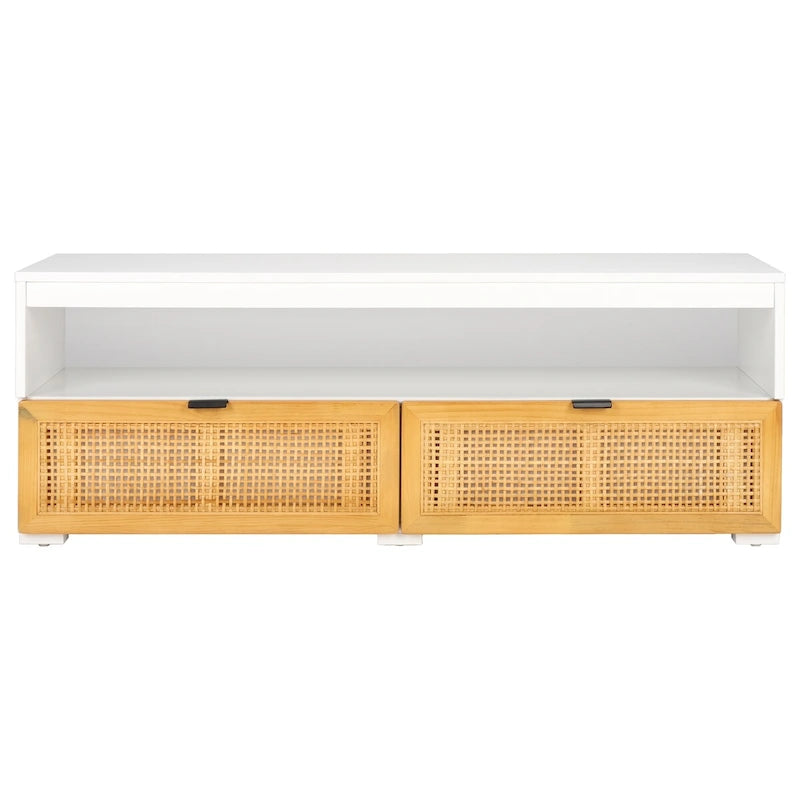 Meuble TV/multimédia SAFAVIEH Kaitlyn 2 tiroirs, 1 étagère (convient aux téléviseurs à écran plat jusqu'à 55 po) - 48 larg. x 16 prof. x 17 haut.