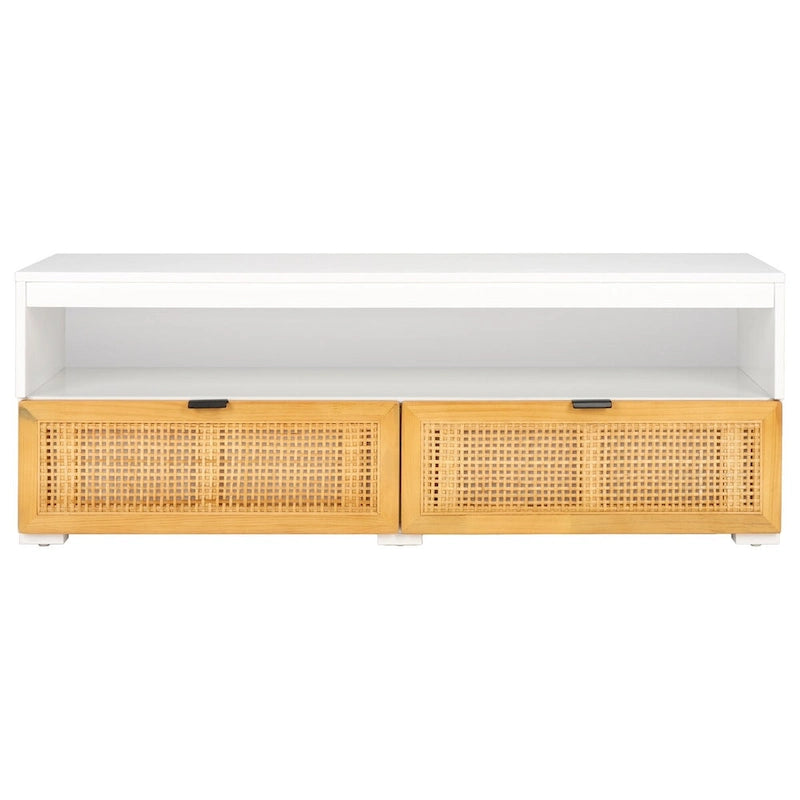 Meuble TV/multimédia SAFAVIEH Kaitlyn 2 tiroirs, 1 étagère (convient aux téléviseurs à écran plat jusqu'à 55 po) - 48 larg. x 16 prof. x 17 haut.